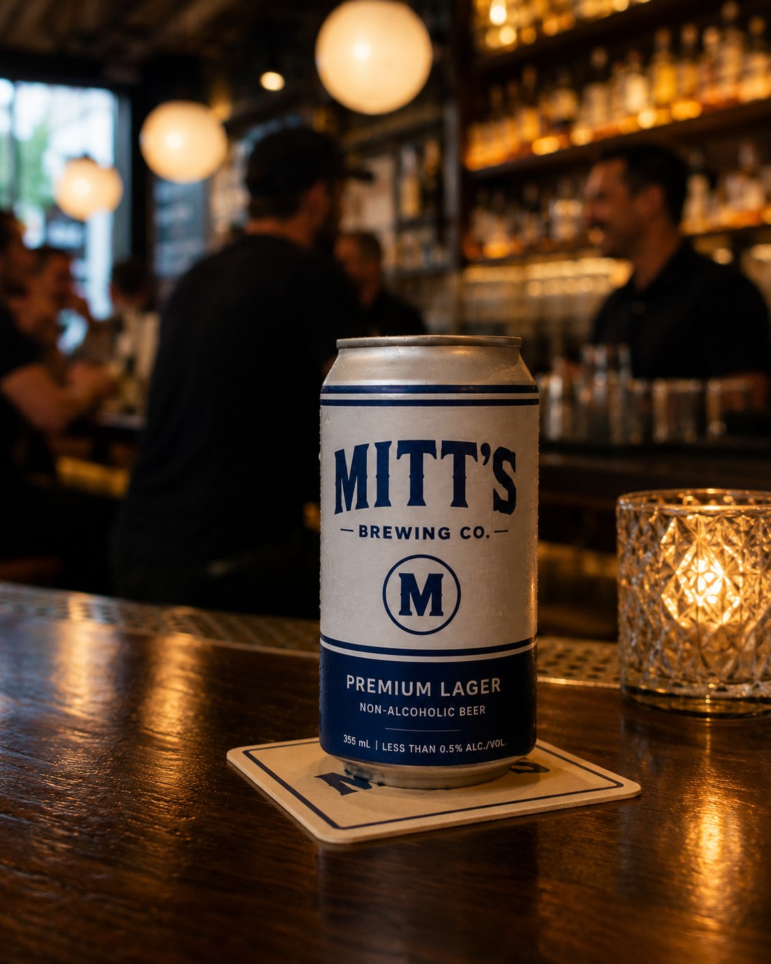 Cold Mitt's Premium Lager on a bar coaster